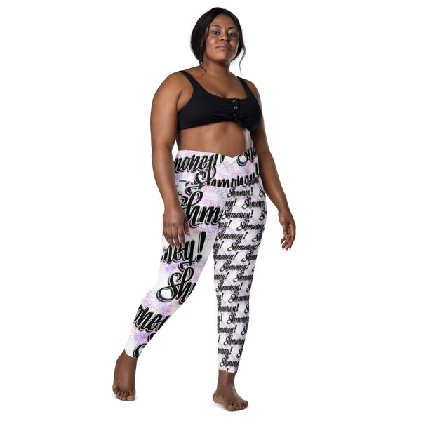 "Shmoney!" Crossover leggings with pockets