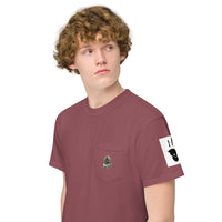 MONEY BEAR Unisex LV Charm garment-dyed pocket t-shirt