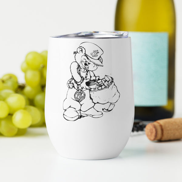 Money Bear Wine tumbler