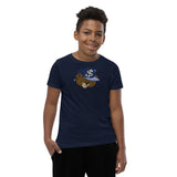 Shimmy Fingers Youth Money Bear Navy/Sky Short Sleeve T-Shirt